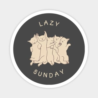 Lazy Sunday - Sleeping Cat Magnet